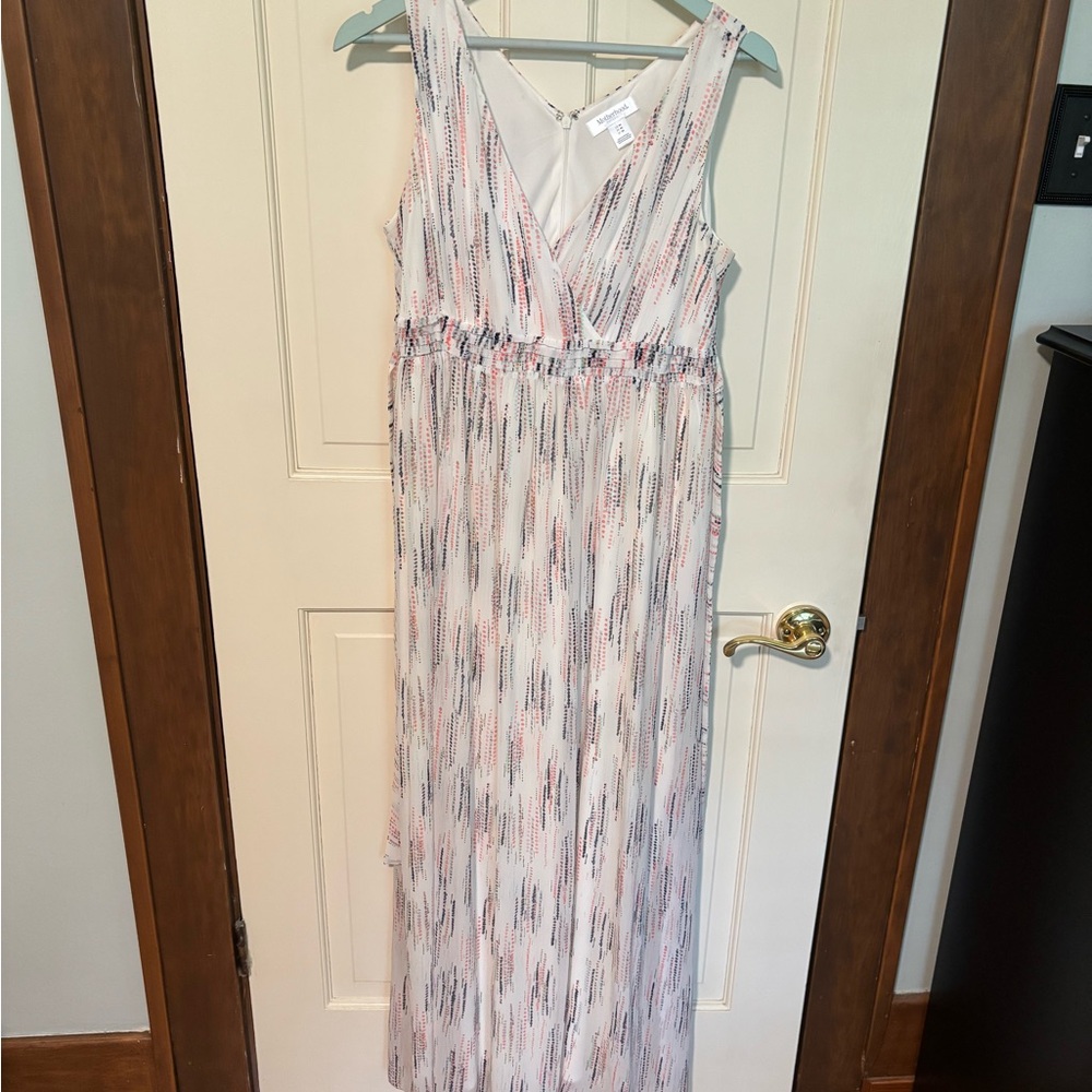 Motherhood Pink and Blue Maxi Dress (worn once)
